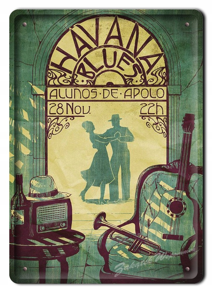 Hawana Metalowy Szyld Plakat Vintage #01958