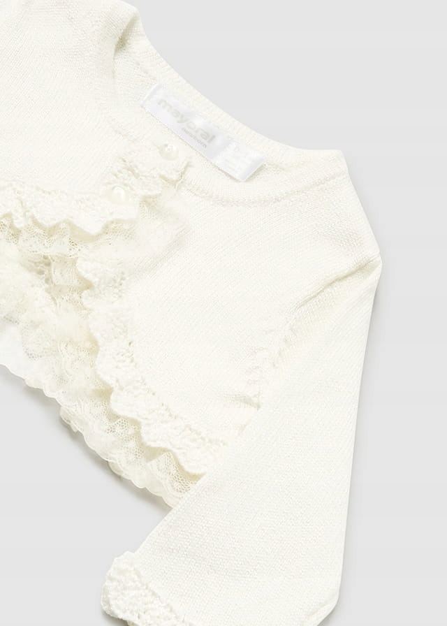 Sweterek ceremonia dziewczęcy MAYORAL 1377 kremowy - 75 Płeć dziewczynki