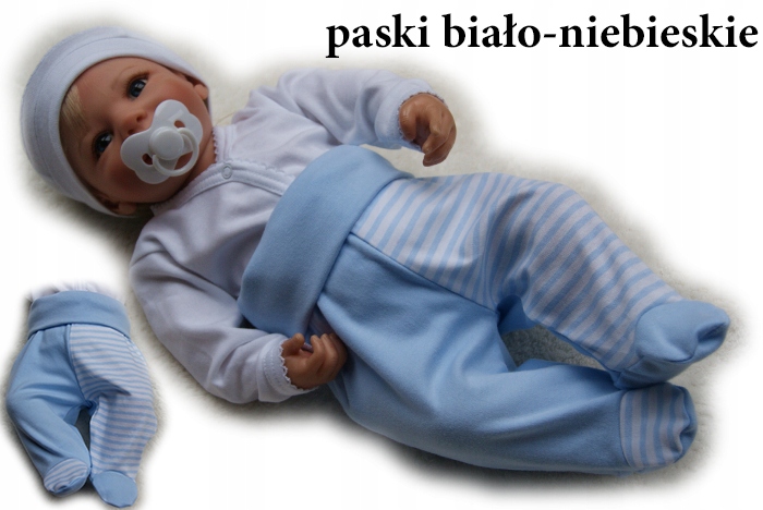 

Półśpioszki śpioszki 62 ze stopką bawełniane