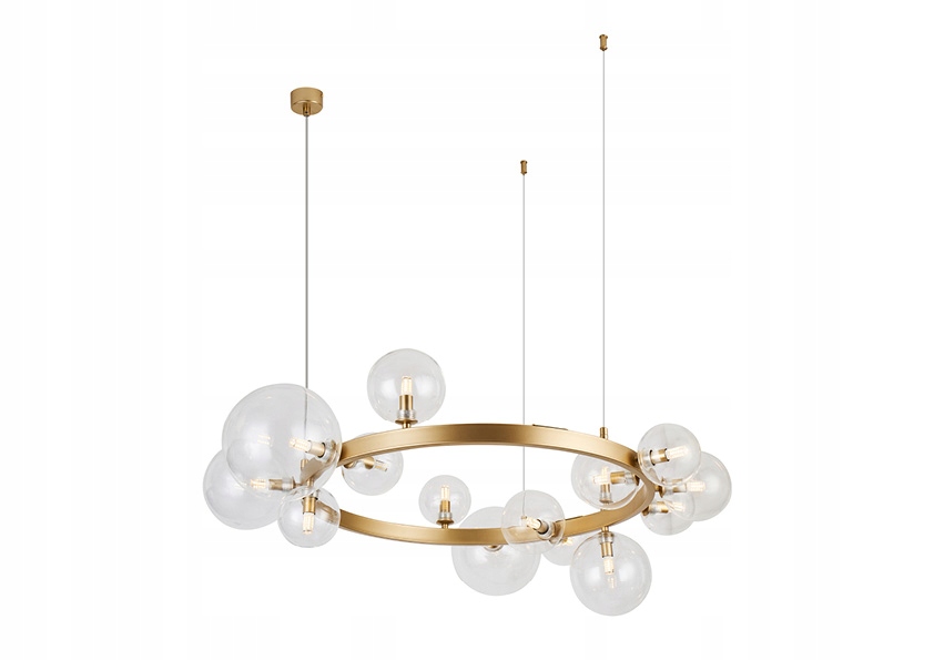 Zlatá bublinková lampa stínidla na výběr, kulatý rám Bubbles do ložnice, postel