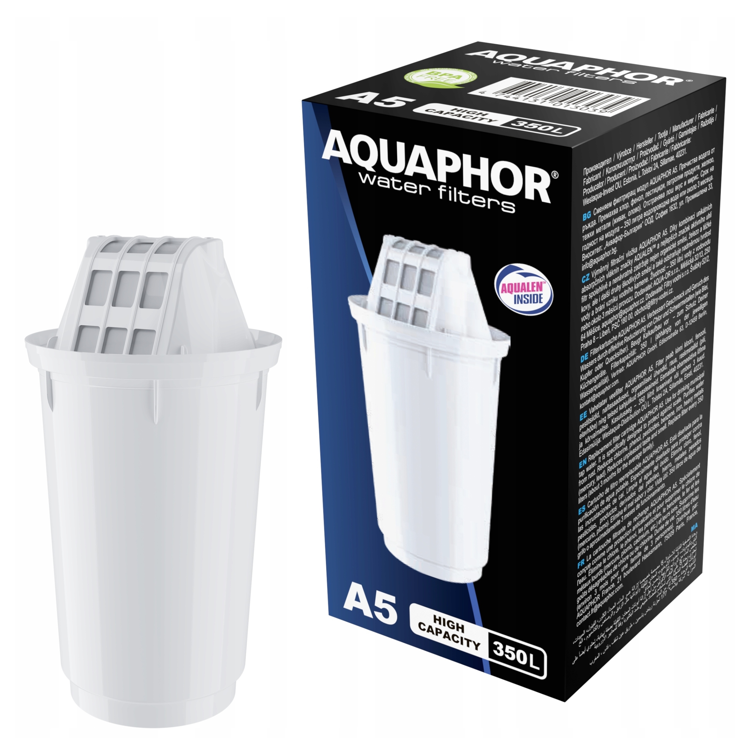 Filtry do dzbanka Wkłady Filtrujące Wodę Aquaphor A5 350L 10 szt. zestaw
