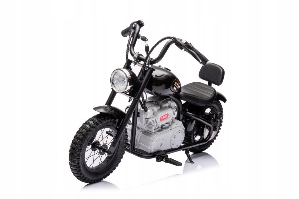 Motor Na Akumulator Dla Dziecka Chopper A9902 350W Koła Pompowane Skóra Led