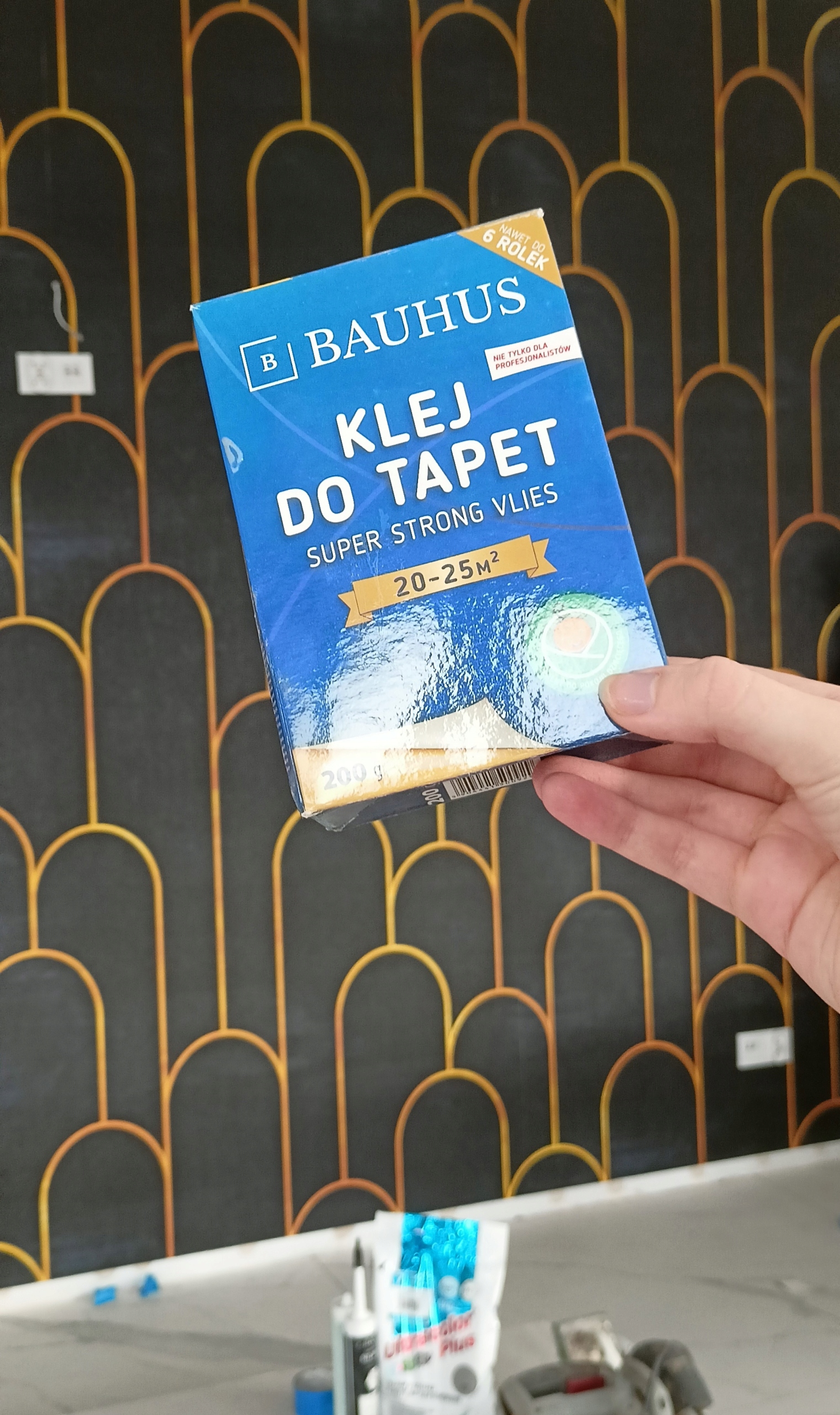 KLEJ do Tapet uniwersalny fizelinie papier BAUHUS Wielkość opakowania 0.2 kg