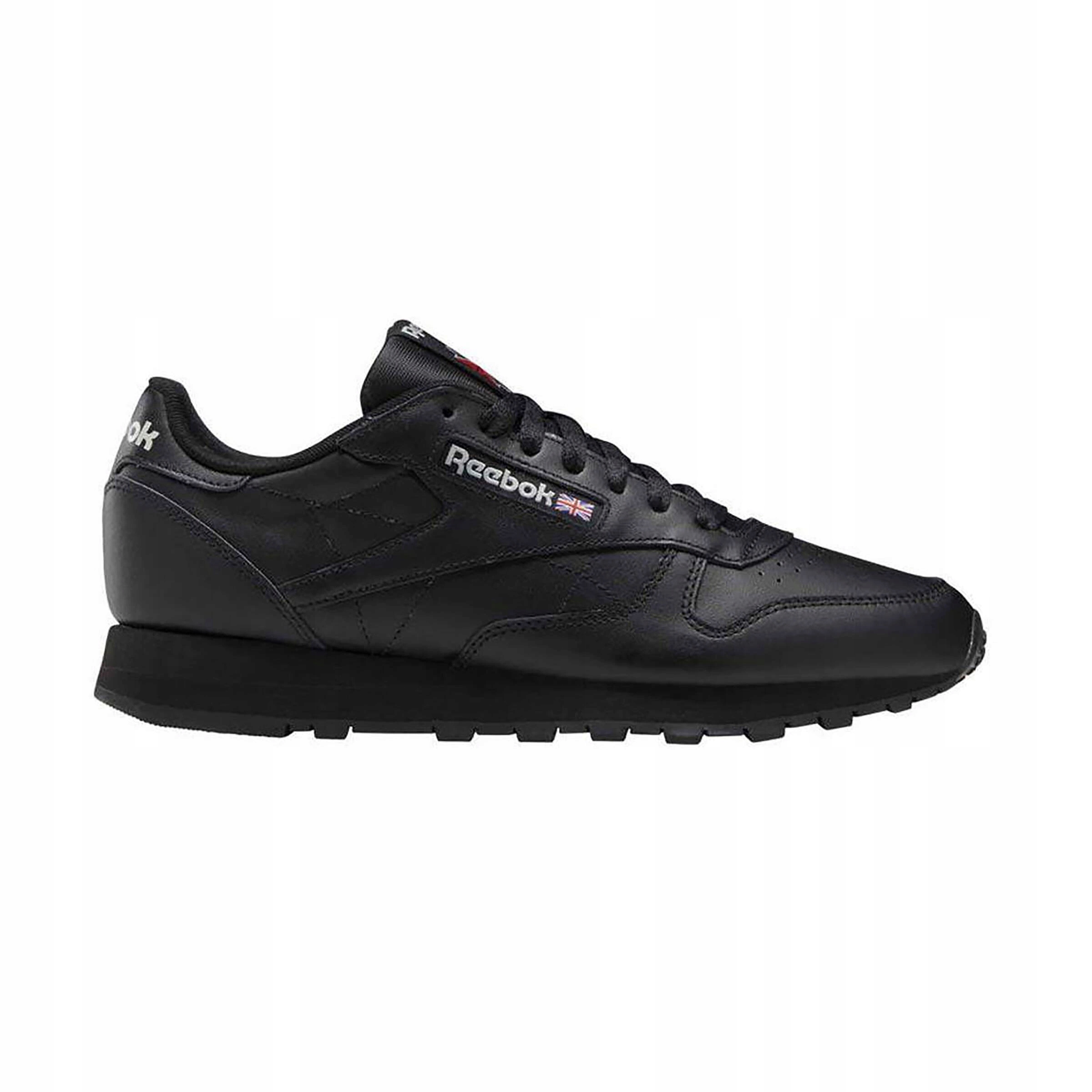 Sneakersy męskie Reebok Classic Leather buty sportowe czarne skórzane