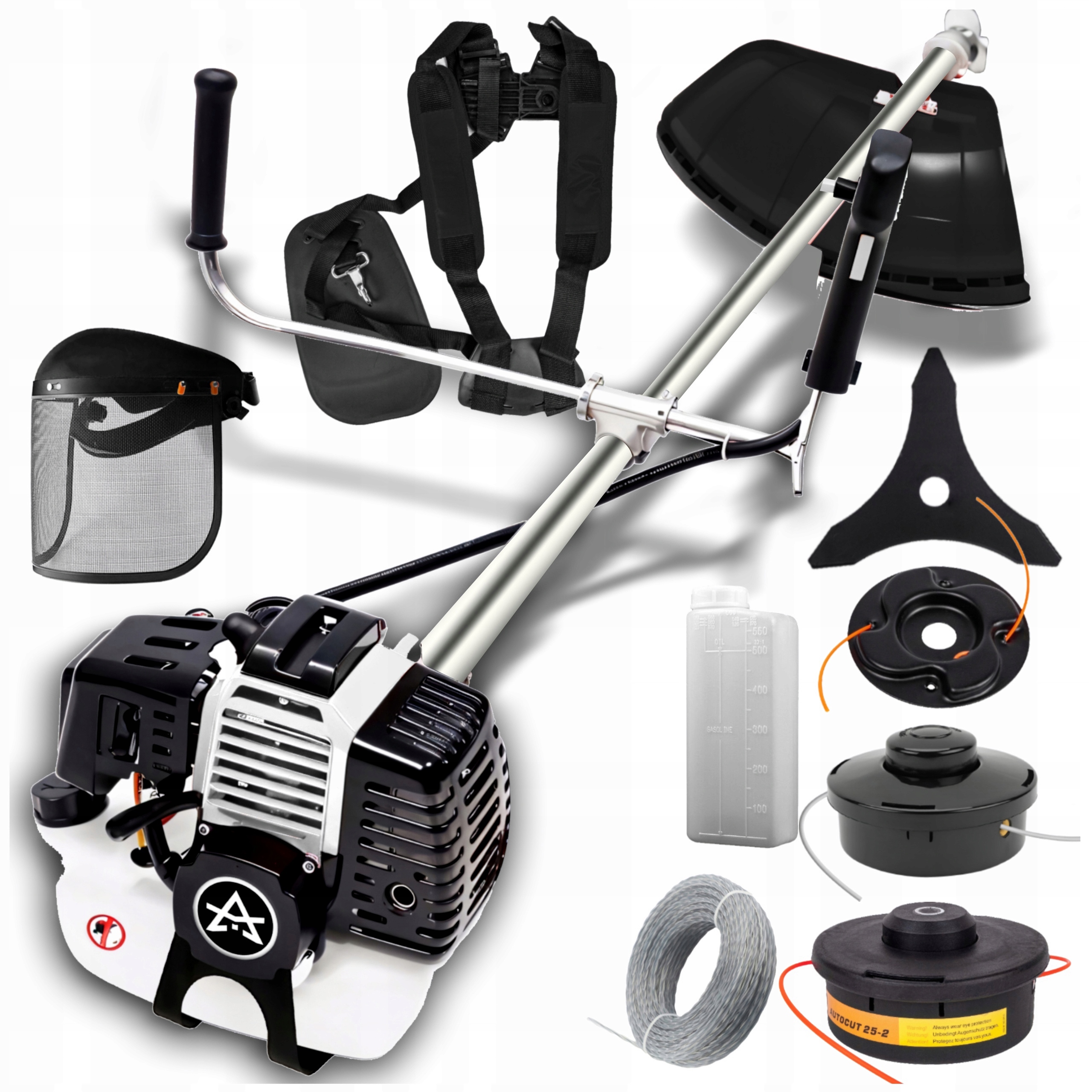 Kosa Spalinowa Podkaszarka Kosiarka 5.2 Km Mocna Wydajna Kosa Bogaty Zestaw