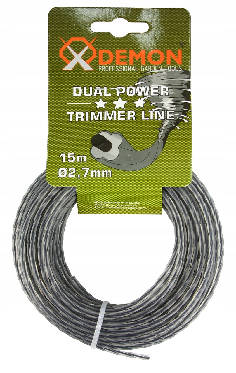 ŻYŁKA DO PODKASZARKI PLECIONA ZBROJONA 15M 2.7MM