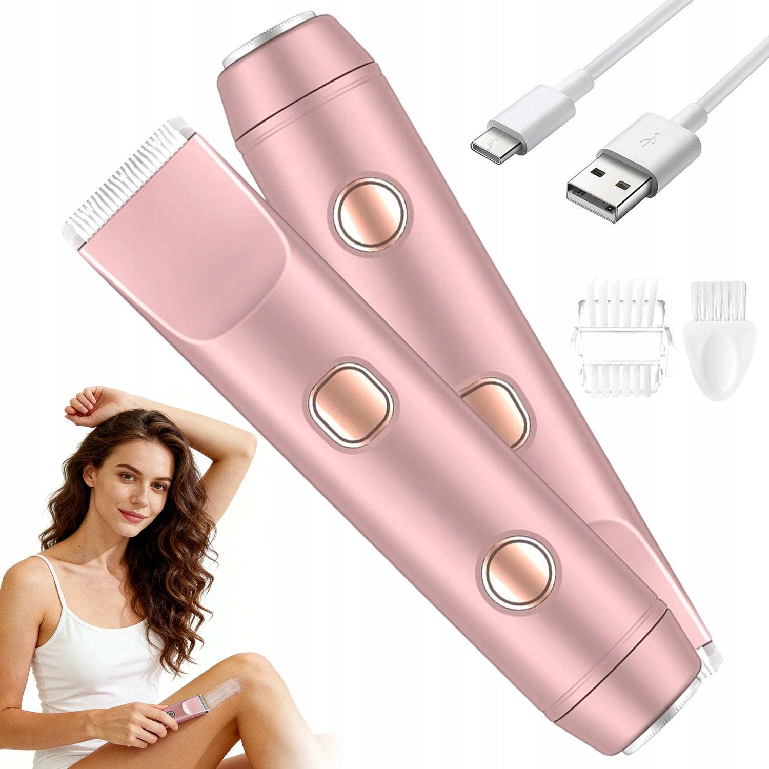 Elektrický Bezdrátový Zastřihovač Pro Ženy, Voděodolný, Pro Bikiny A Tělo