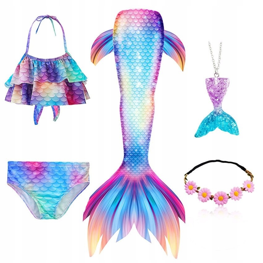 

Strój Kąpielowy Bikini Ogon Syreny Ariel Syrenka
