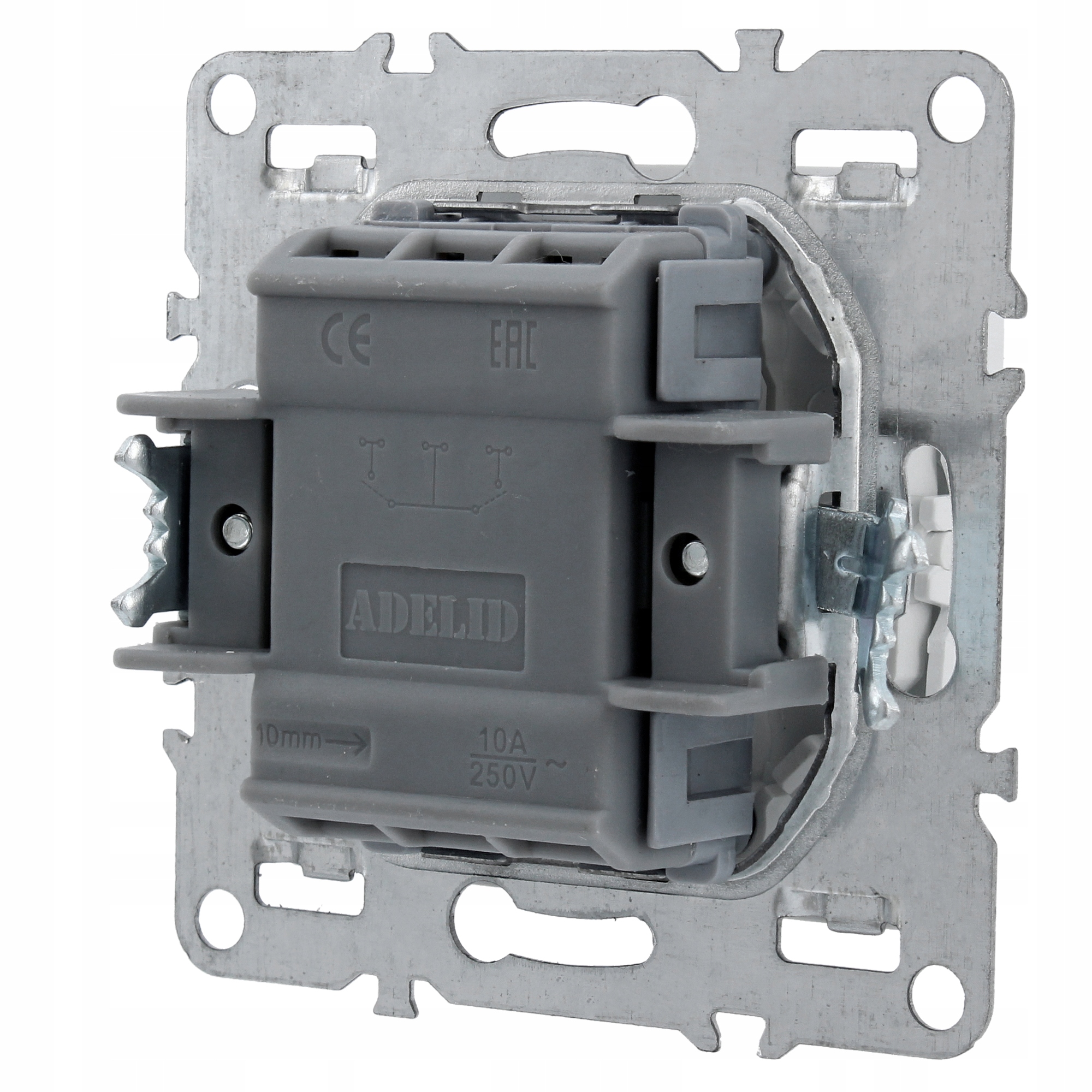 Włącznik Wyłącznik Światła Przełącznik Pojedynczy Podtynkowy Biały Kod producenta QR-W1-K