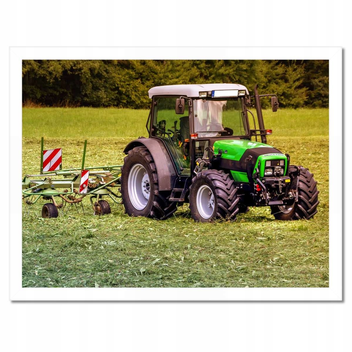 Plakáty v rámu 40x30 Traktor na poli Senokosy