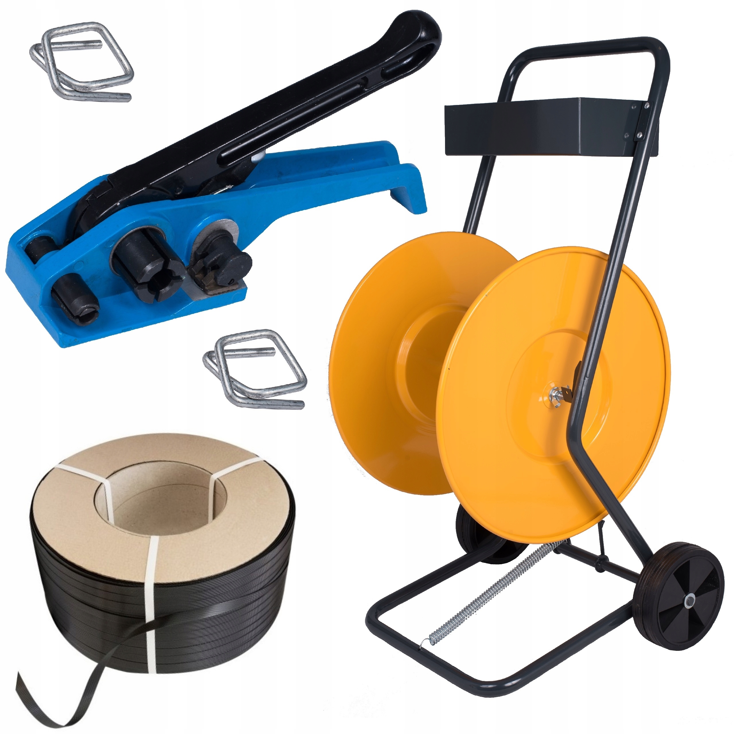 19mm ZESTAW TAŚMA PP ZAPINKI NAPINACZ BANDOWNICA