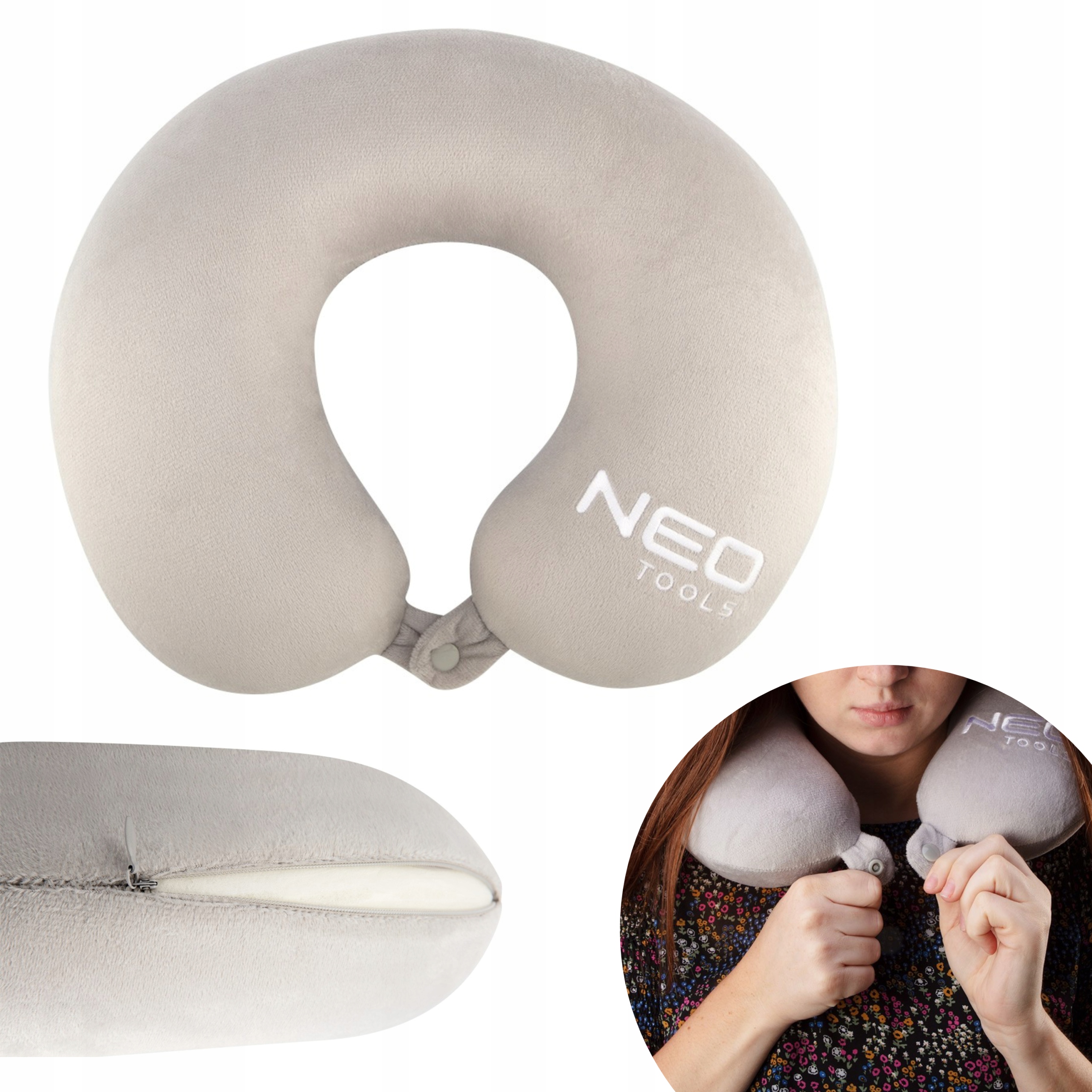 NEO TURYSTYCZNA PODUSZKA PODRÓŻNA NA SZYJĘ ROGAL PIANKA MEMORY FOAM GD016