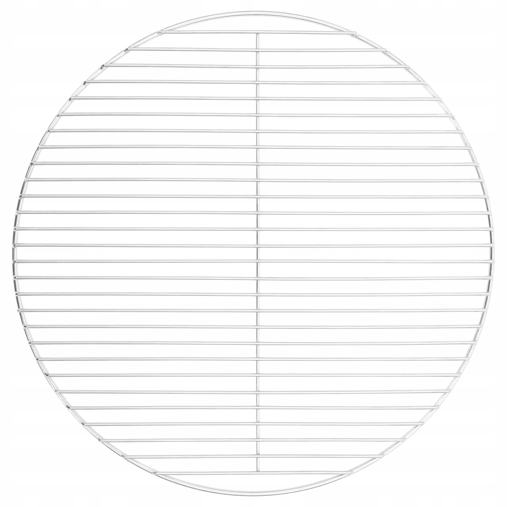 Grilovací rošt Kulatý z nerezové oceli 304, průměr 54 cm, stříbrný