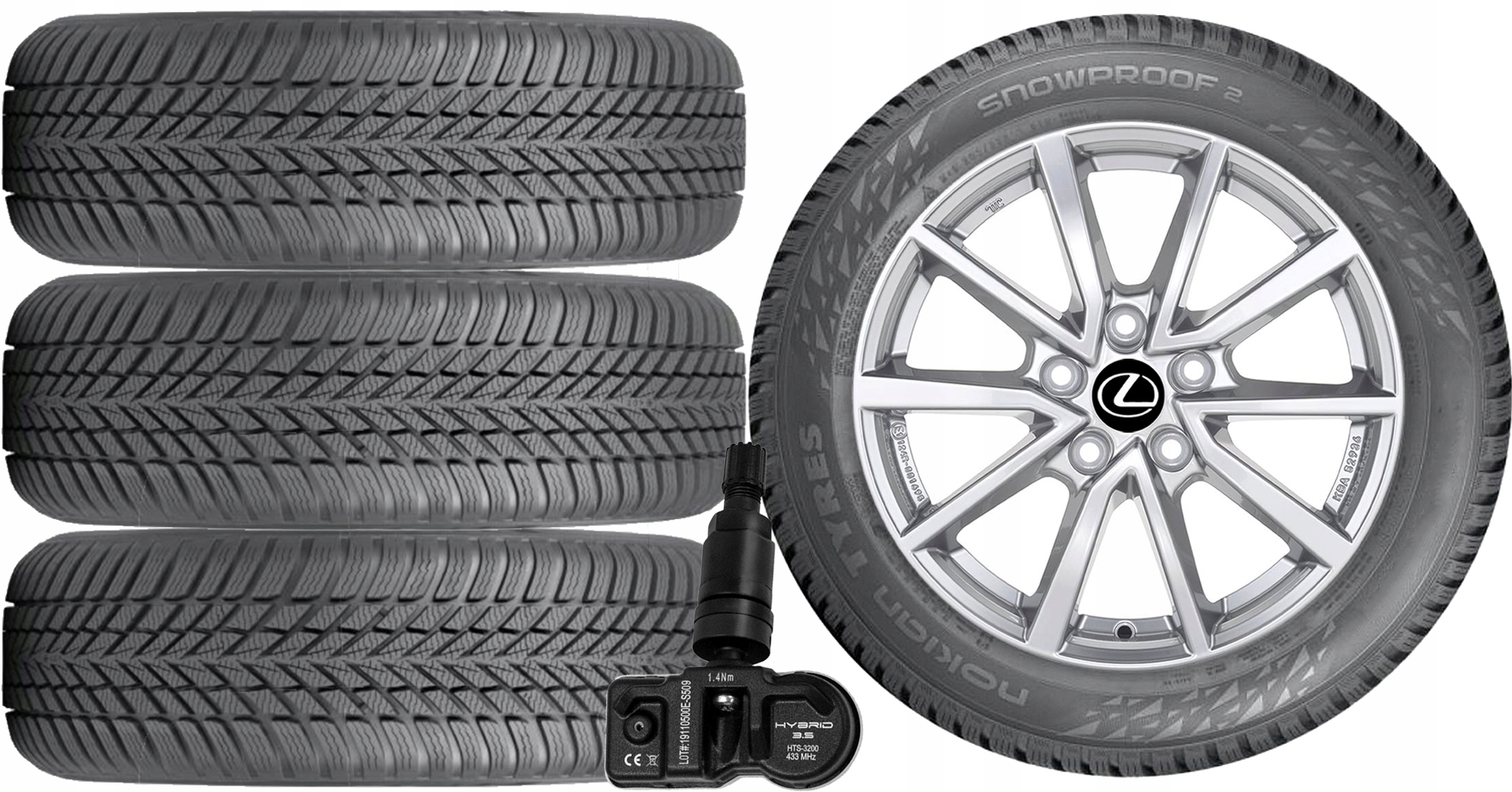 НОВЫЕ КОЛЕСА ЗИМА Lexus КАДЖАР Nokian 215/60r17+TPMS*18