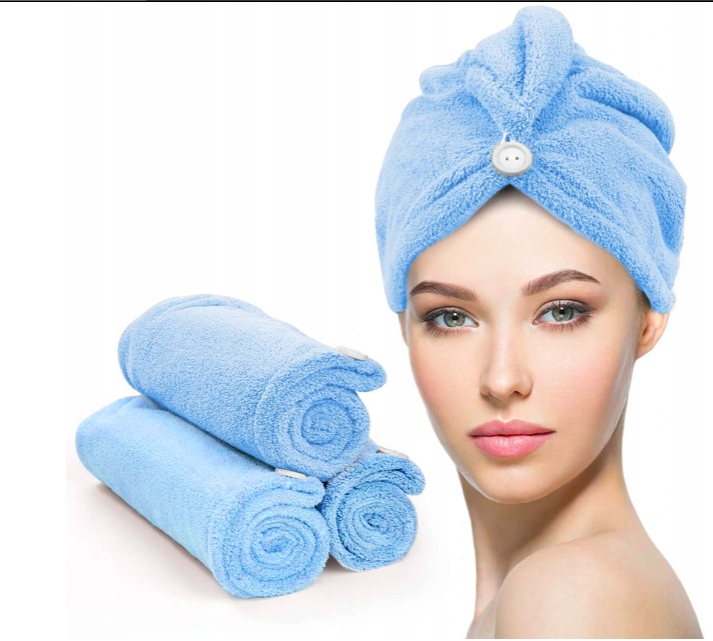 RĘCZNIK NA GŁOWĘ TURBAN Z MIKROFIBRY DO WŁOSÓW