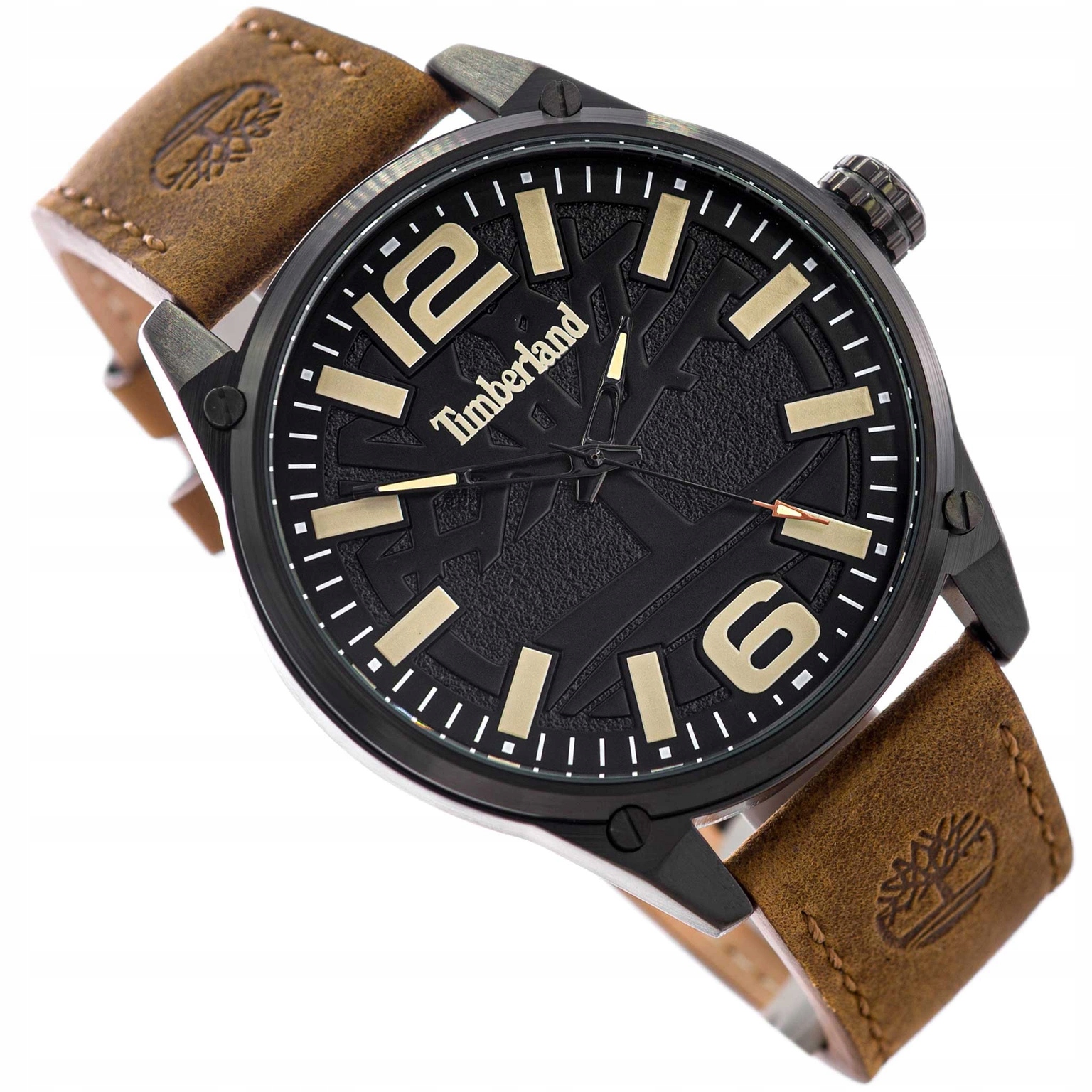 Pánské Hodinky Timberland TDWGA9000703 Hnědé S Řemínkem