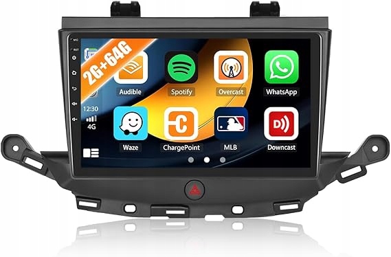 Rádio Camecho 9" 2G+64G Android 13 CarPlay Bt Gps WiFi Opel Astra K