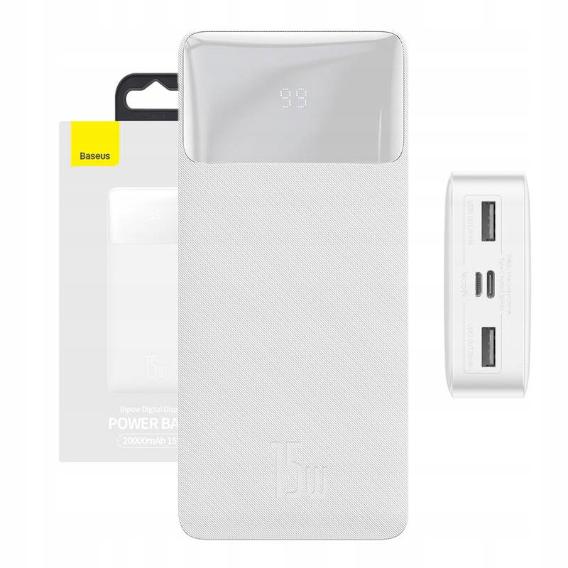 

Powerbank Baseus Bipow 20000MAH, 2XUSB, Usb-c, 15W