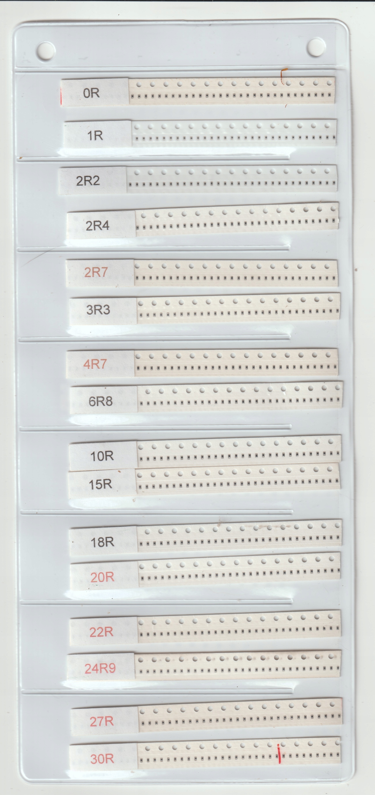 [5120szt] Zestaw rezystorów Smd 0402 128 wartości x 40 sztuk