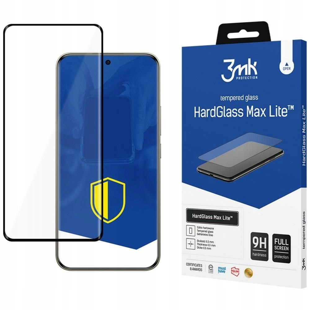 Szkło hartowane 3MK HardGlass Max Lite do Redmi Note 15 Pro+ czarny