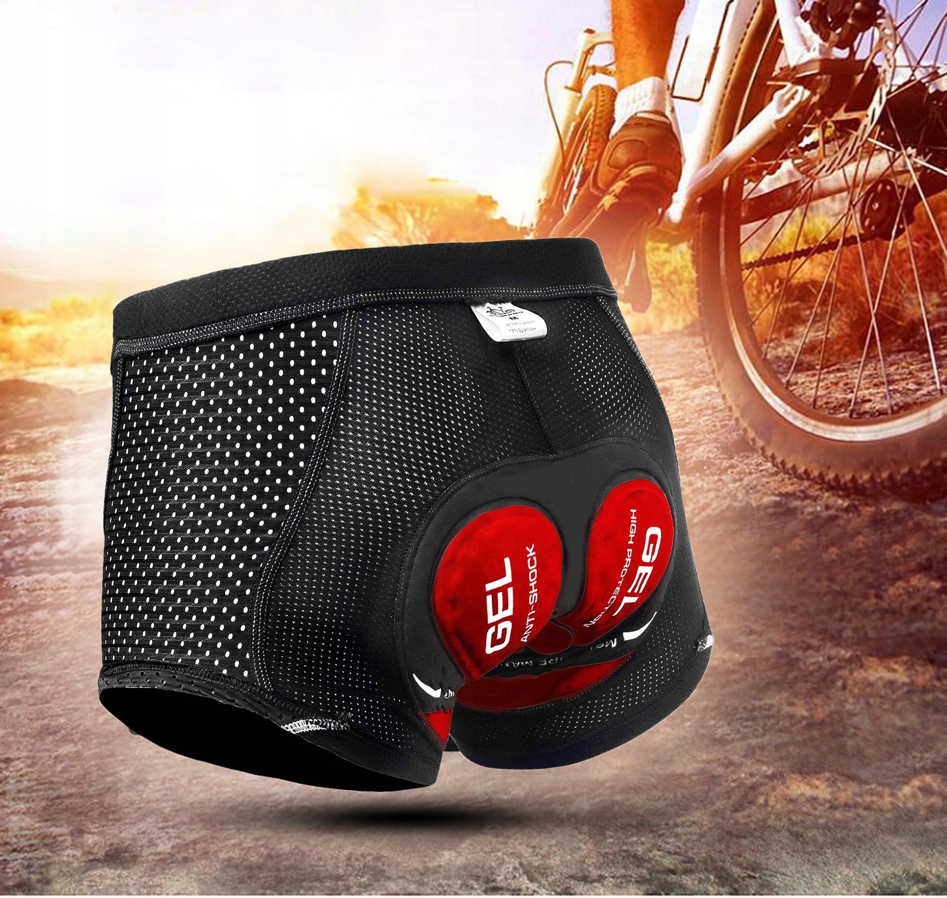 SPODENKI ROWEROWE SZORTY Z WKŁADKĄ 3D ŻELOWĄ EAN (GTIN) 4048014093089