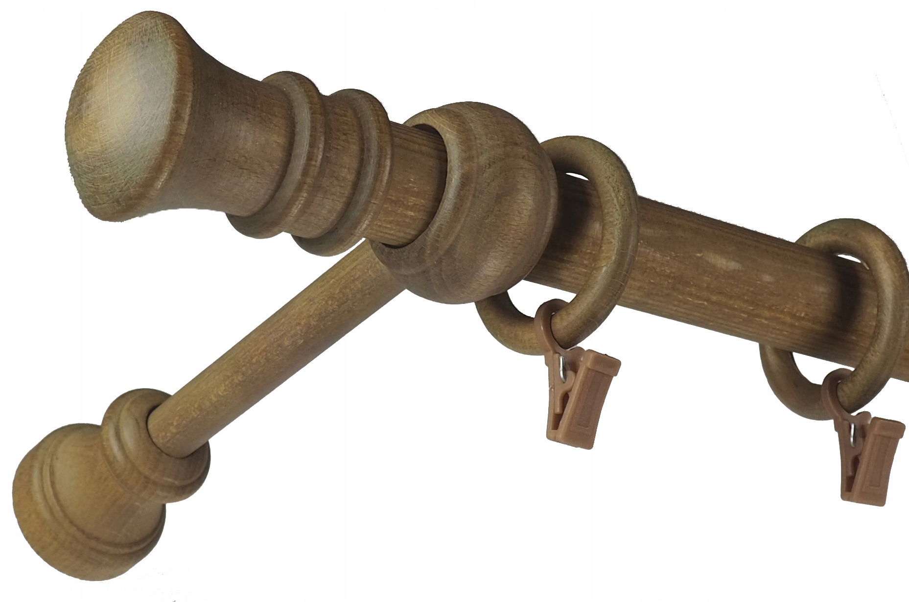 Karnisz drewniany fi 28 2,5 m pojedynczy 250 cm Rodzaj karnisza pojedynczy