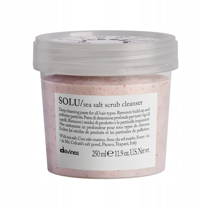 Davines Solu Sea Salt scrub 250 ml čistící přípravek na vlasy a pokožku hlavy