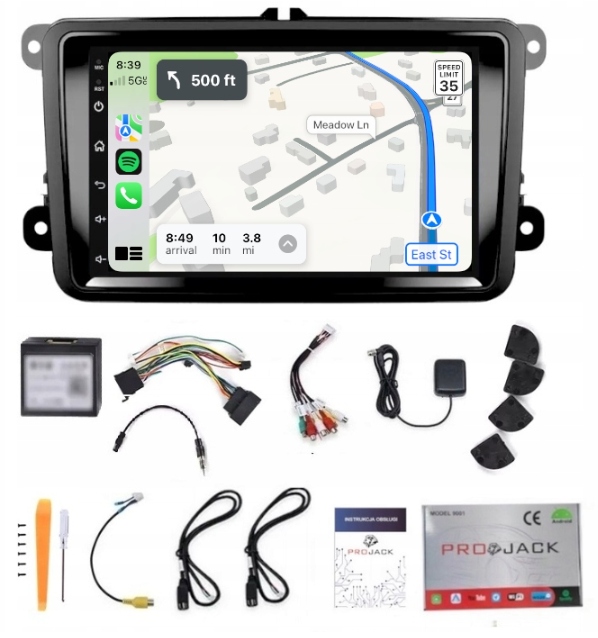 Rádio Android Auto Carplay Seat Altea 2005 2015 Wifi Usb 6GB 128GB