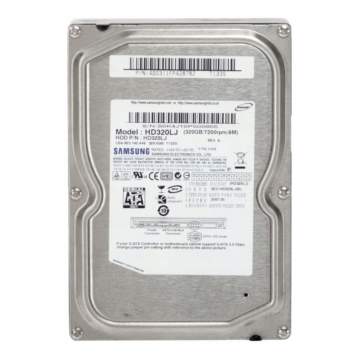 Samsung SpinPoint T133 320GB 7.2K 8MB Sata II 3.5'' HD320LJ