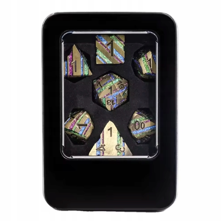 KRÓLEWSKI MIECZ ZESTAW 7 METALOWYCH KOŚCI RPG Producent RGFK