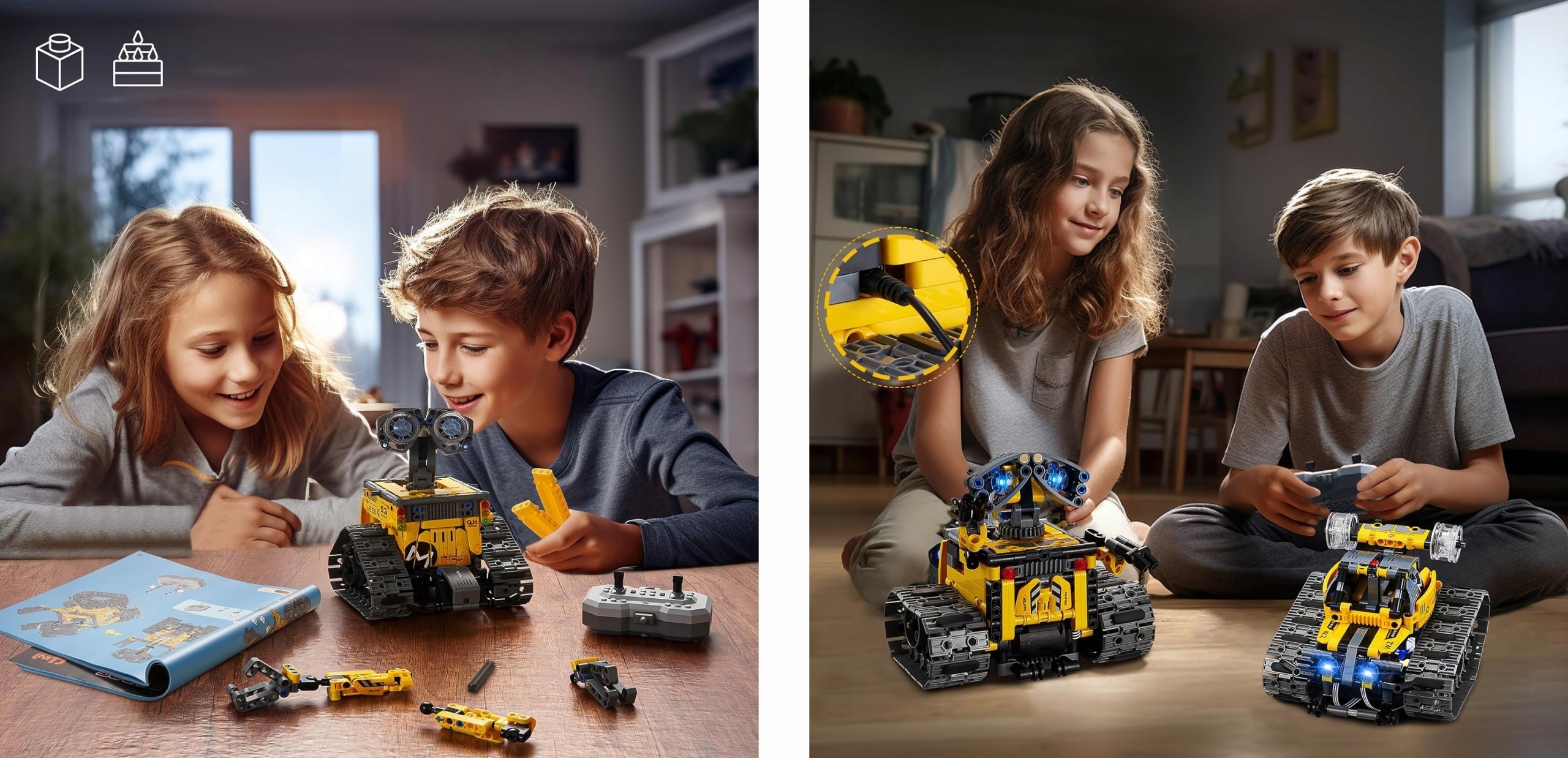 ZABAWKA PROGRAMOWALNY DLA DZIECI KLOCKI ROBOT APP I PILOT KONTROLA 672 EL Rodzaj do programowania i kodowania