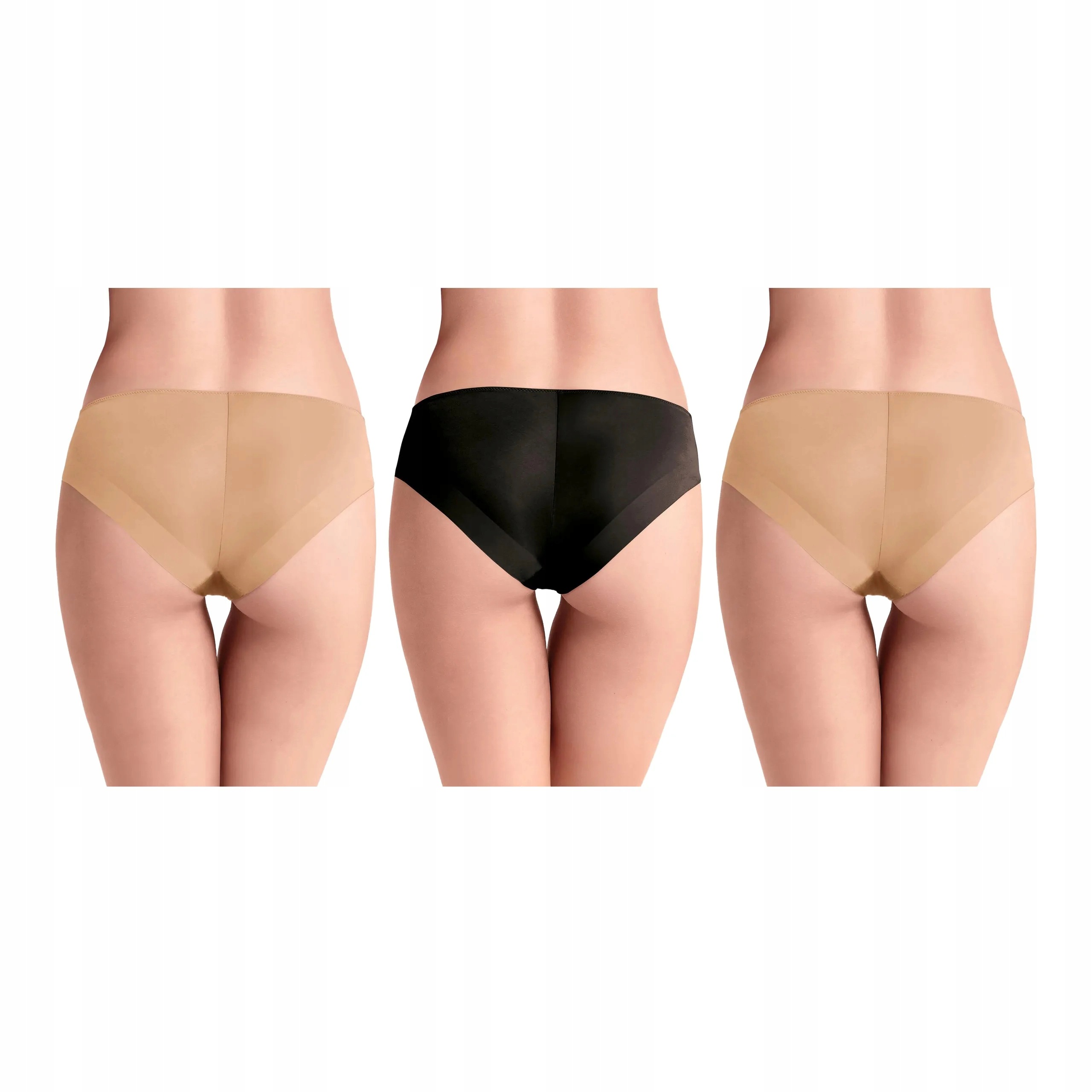 3 ks Kalhotky dámské klasické bezešvé kalhotky Nero 2x Golden Skin M