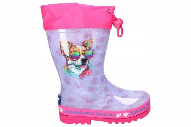 AMERICAN CLUB KAL25 WODOODPORNE KALOSZE GUMOWCE DZIECIĘCE PIES FIOLETOWE 28 Rozmiar (new) 28