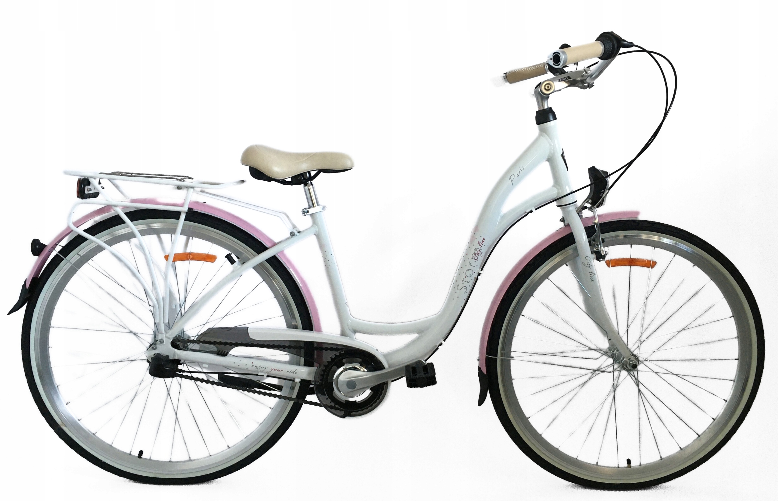 Rower Storm Paris 28 Nexus 3S biały/pudrowy róż 17