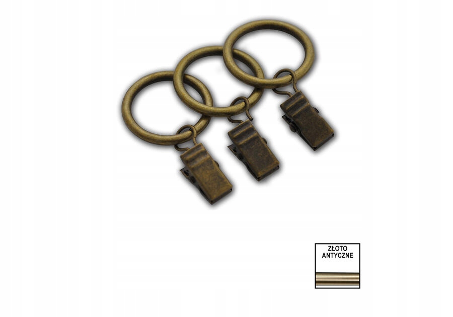 

Kółka żabki Valentina fi 19 mm 10 szt złoto Karwel