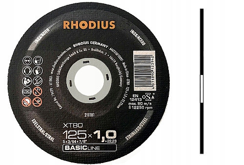 RHODIUS RH-211181 x2 tenký kotouč 125x1,0x22 XT80 Kód výrobce 4011890123942