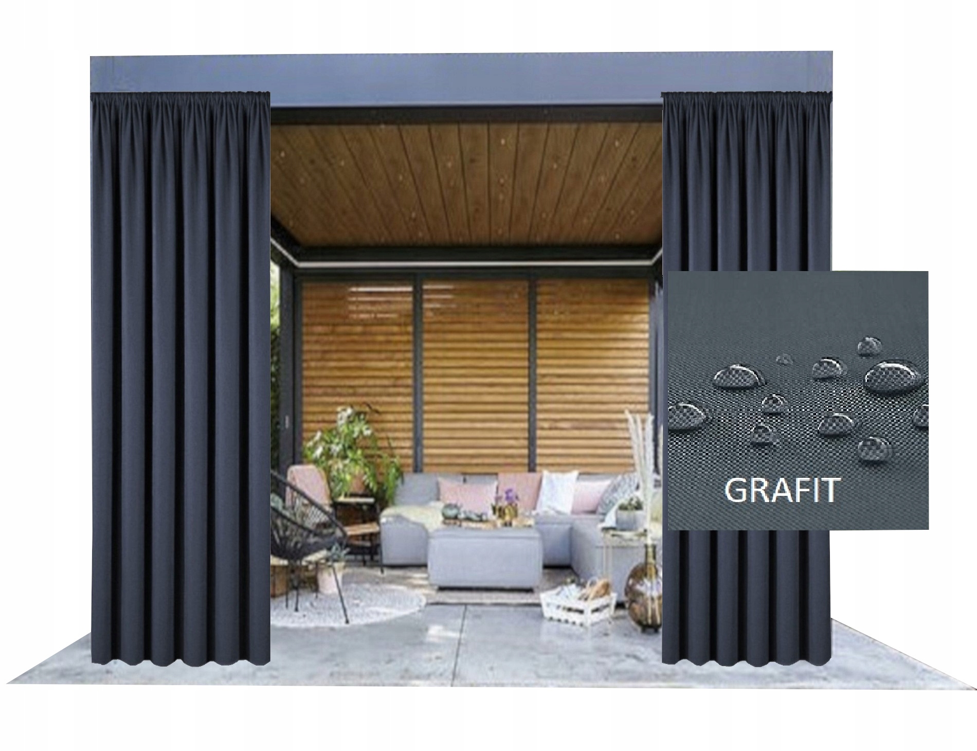 ZASŁONY TARASOWE 155 X 220 CM OGRODOWE ALTANA