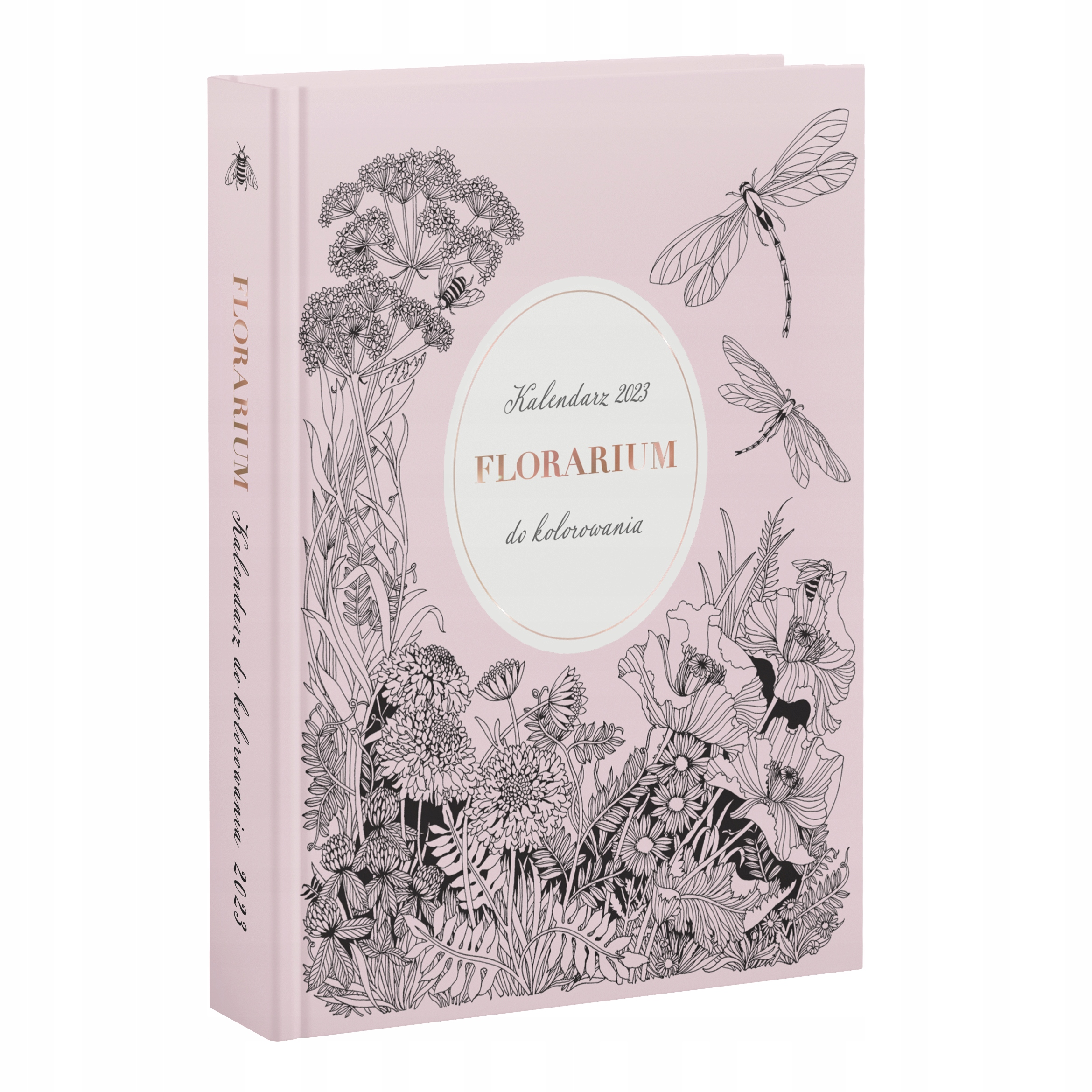 

kalendarz planer Florarium 2023 kolorowanki złoto