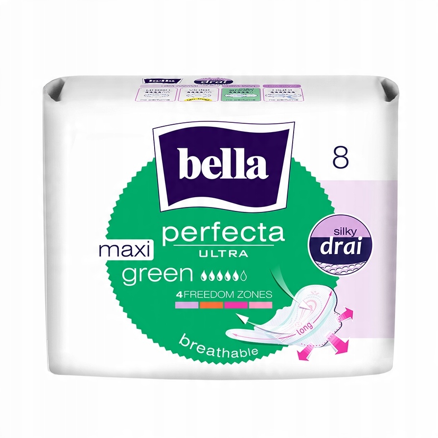 

Bella Perfecta Green Maxi Podpaski skrzydełka 8sz