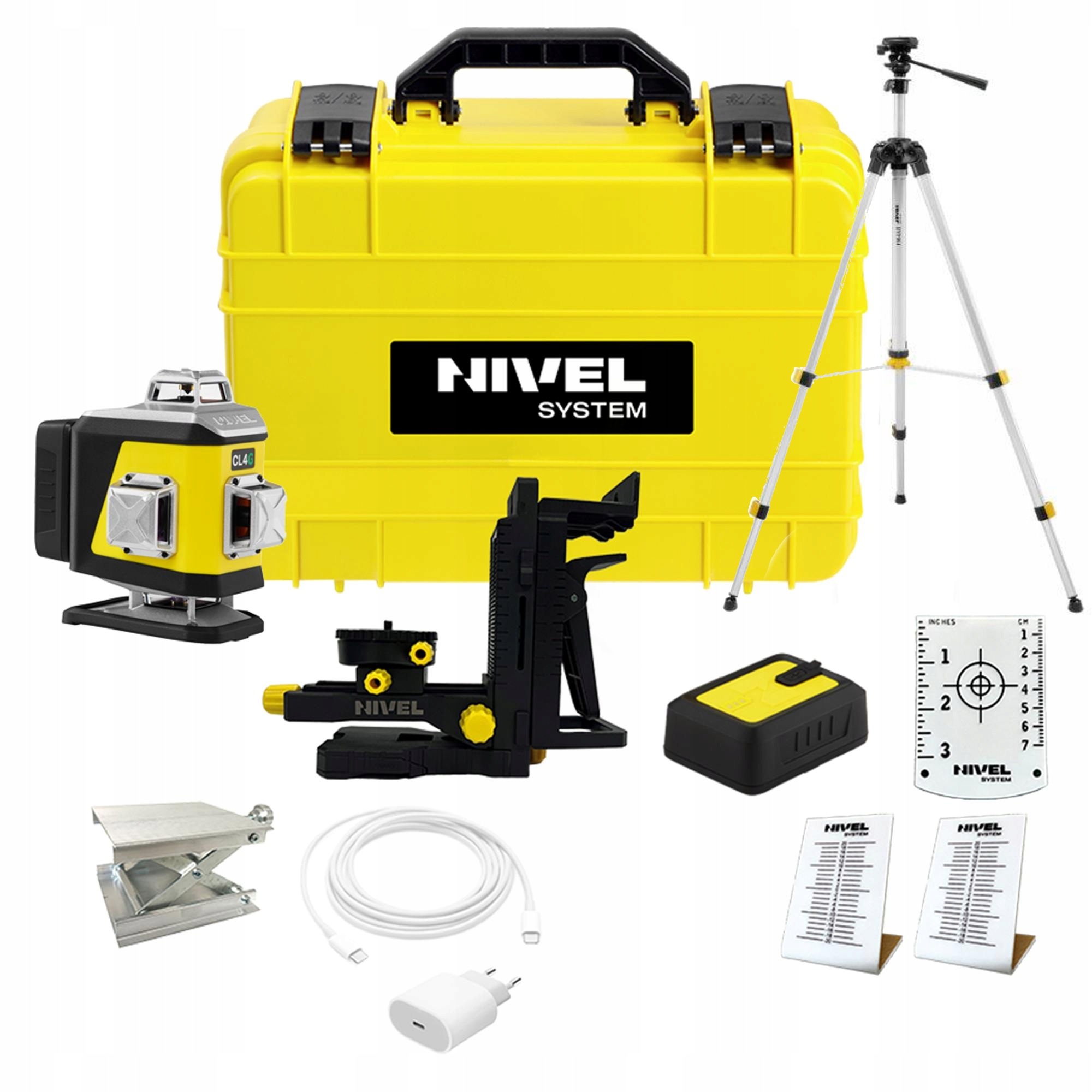 Laser krzyżowy 4x360 Nivel System CL4G statyw