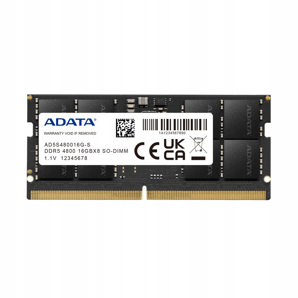 Adata/ So-dimm DDR5/ 16GB/ 4800MHz/ CL40/ 1x16GB AD5S480016G-S