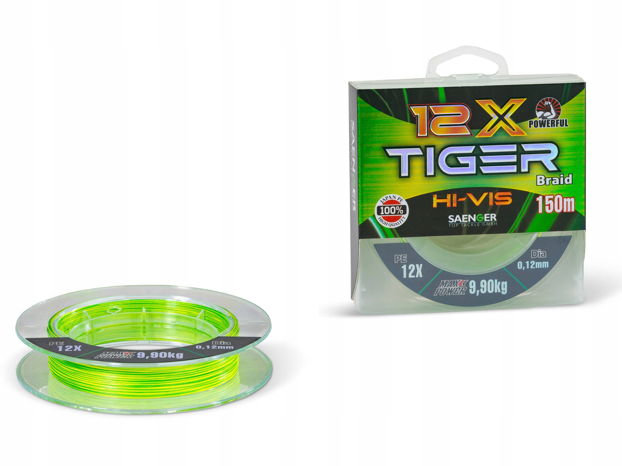 Plecionka Sanger Hi-vis Tiger 12X 0,10mm/150m