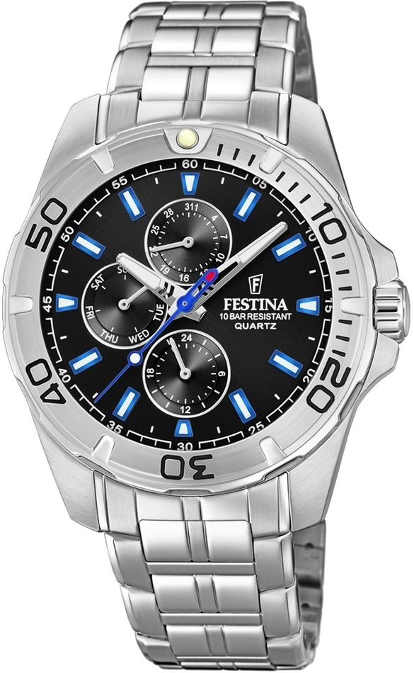 Pánské hodinky Festina 20445/6 ocelové sportovní na plavání