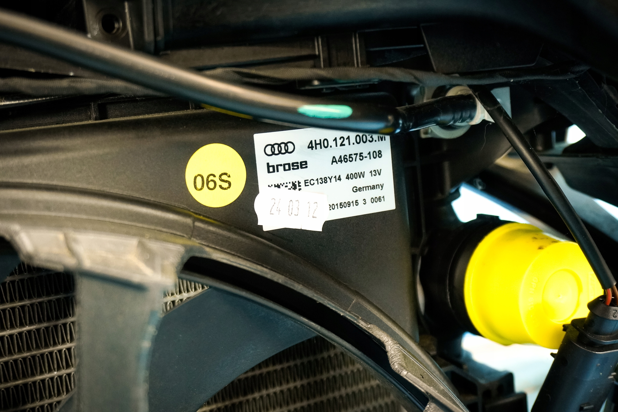 support panel for radiators radiator fans kpl Audi A8 4H Lift 4.0TFSI