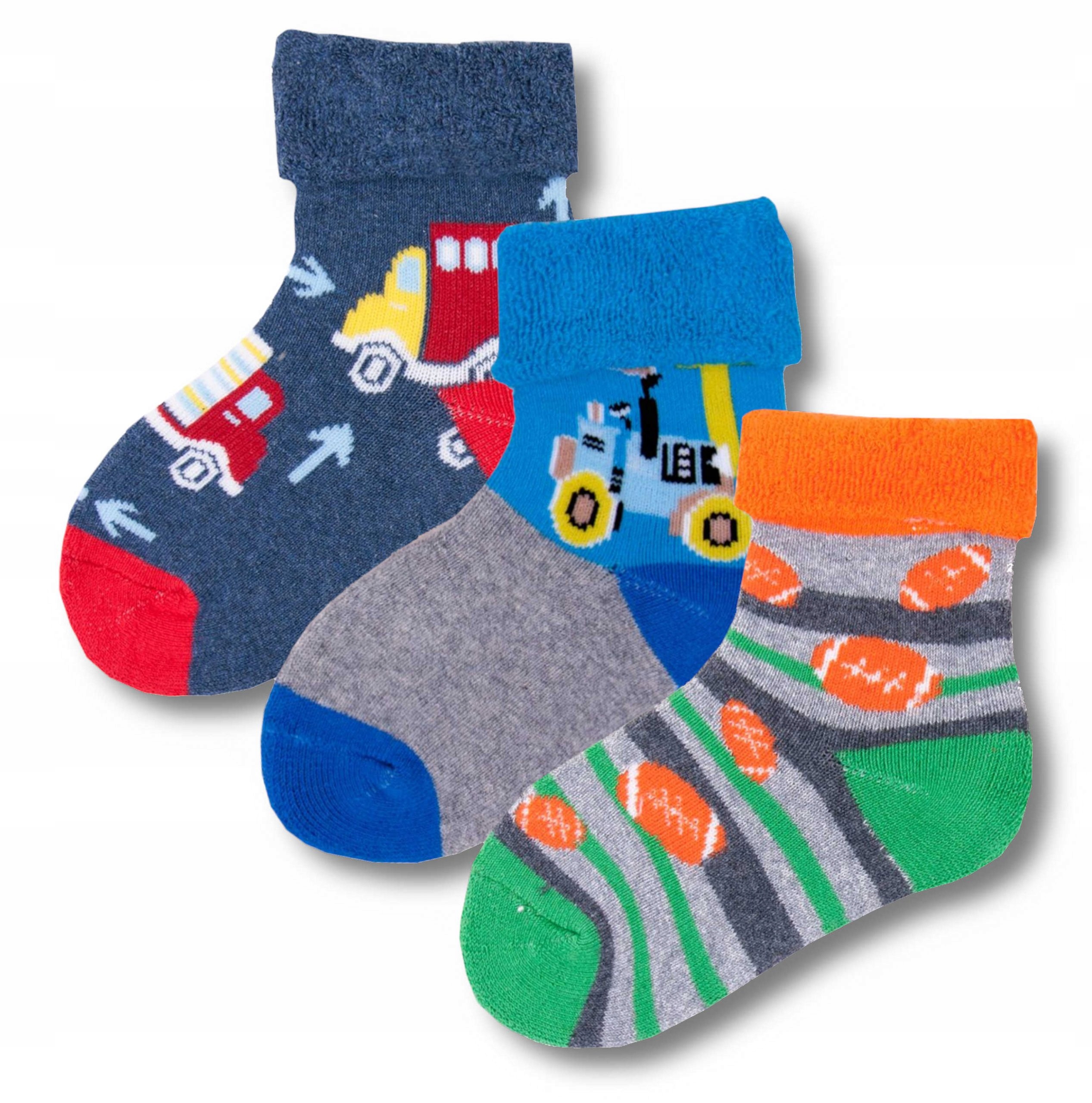 

3-PAK Skarpetek 23-25 ciepłe Frotte bezuciskowe