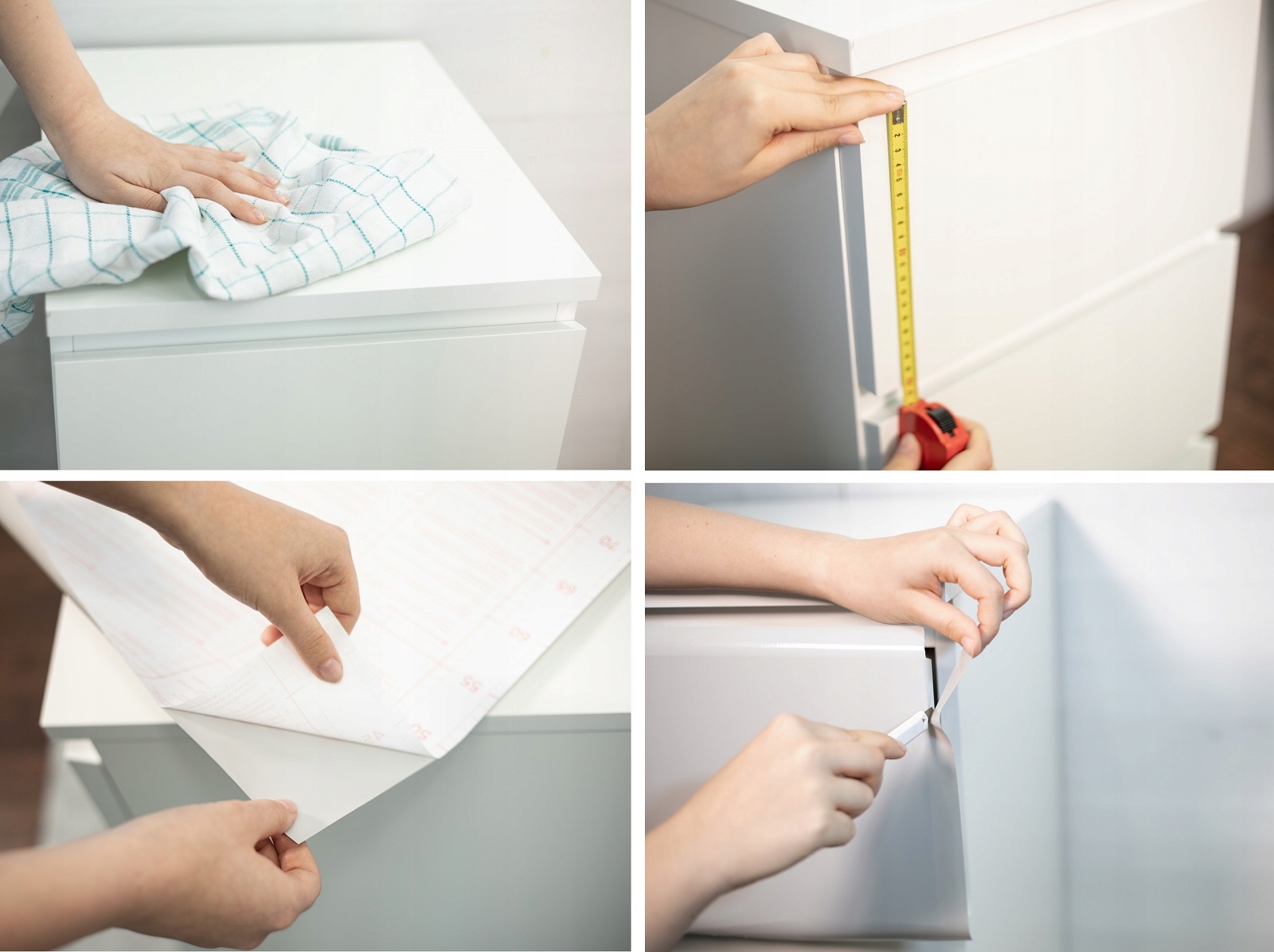 OKLEINA MEBLOWA SAMOPRZYLEPNA 90x50 DĄB BIAŁOSZARY Długość naklejki 50 cm
