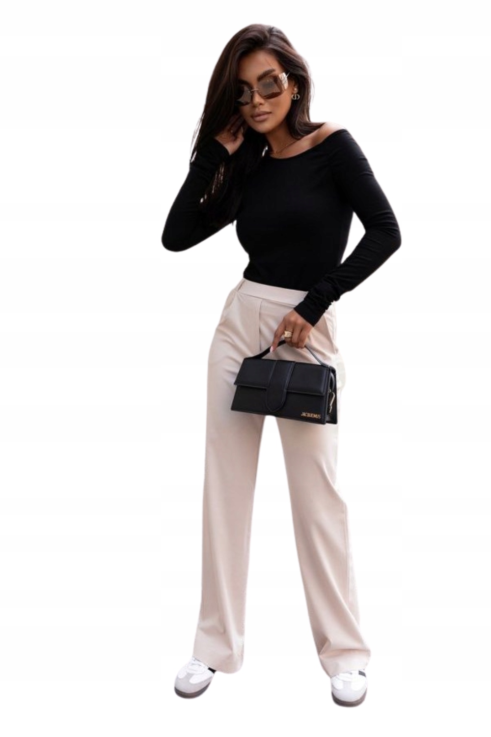 Široké Kalhoty Z Viskózy Darren Béžové M