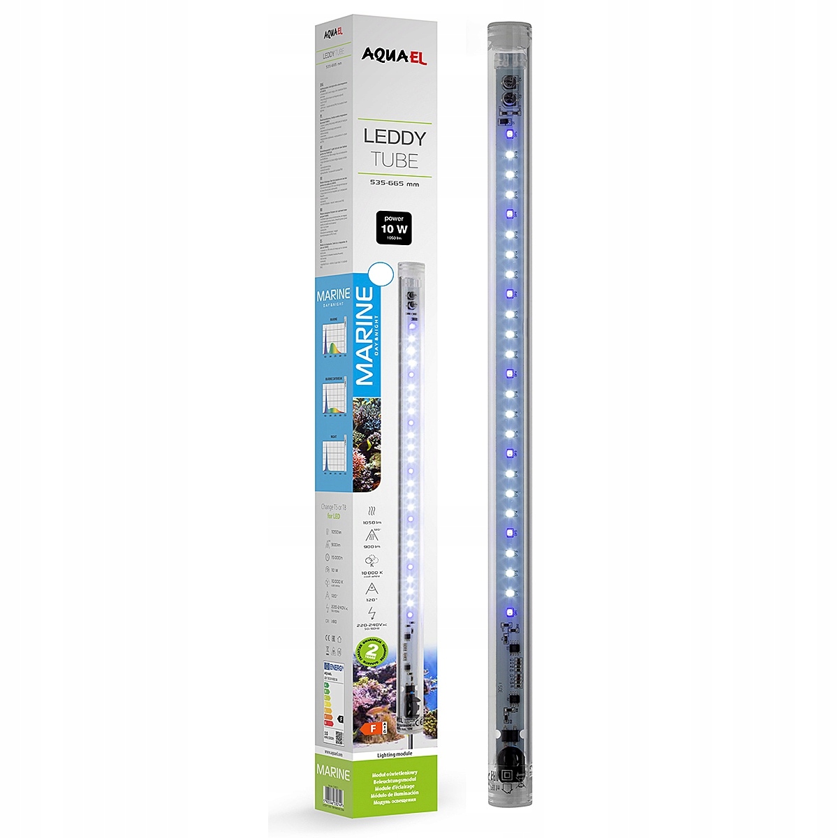 Levně Energeticky Úsporná Led Zářivka 10W Aquael Leddy Tube – Výkon 10000K!