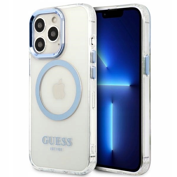 Guess GUHMP13LHTRMB iPhone 13 Pro 13 6,1" modrý/modrý hard case Metal