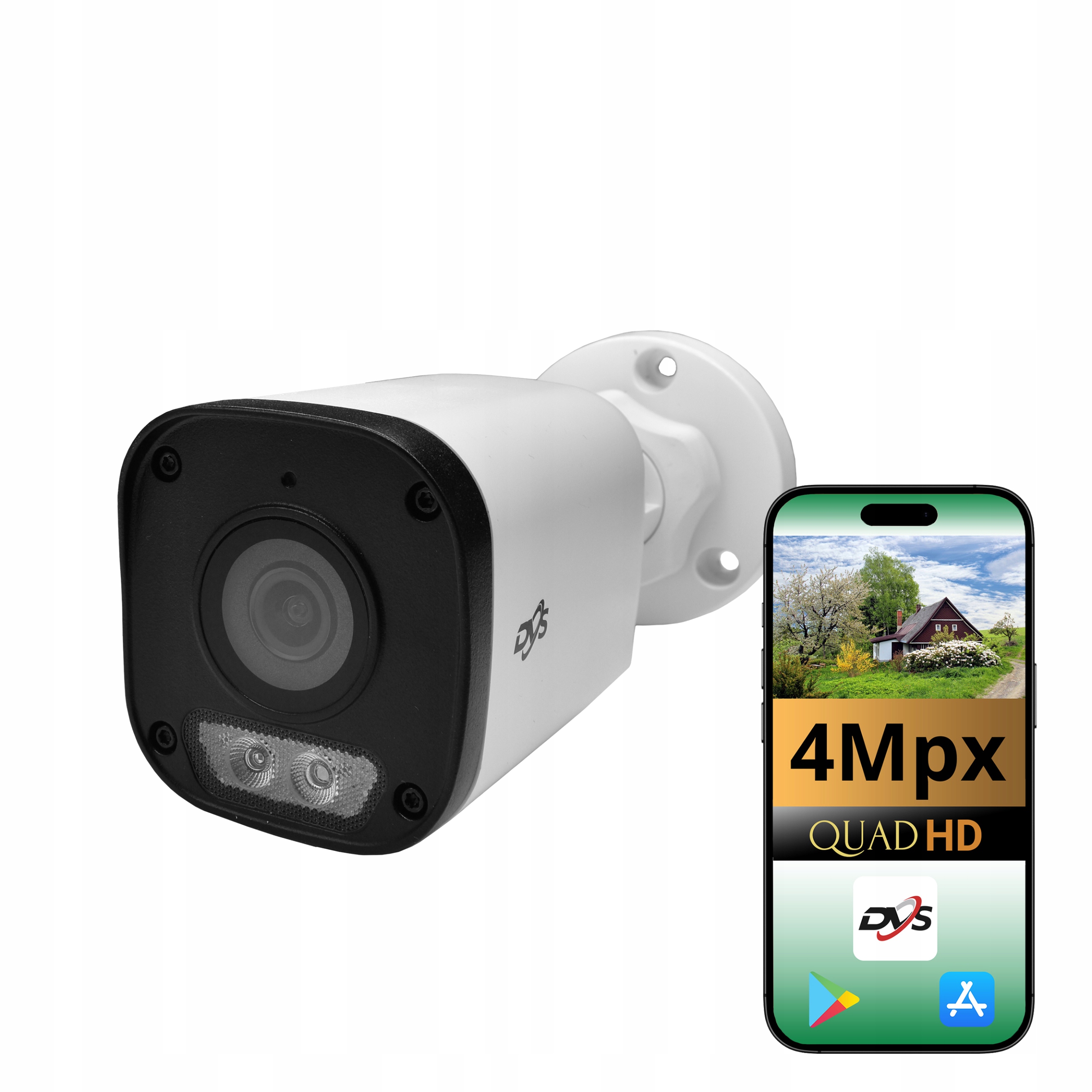 Vonkajšia Ip PoE Kamera Na Monitorovanie 4MPX Tuba Ir/led 30m S Mikrofónom